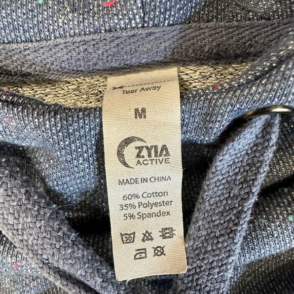 Zyia Blue Textured Hoodie Medium - Picture 4 of 6